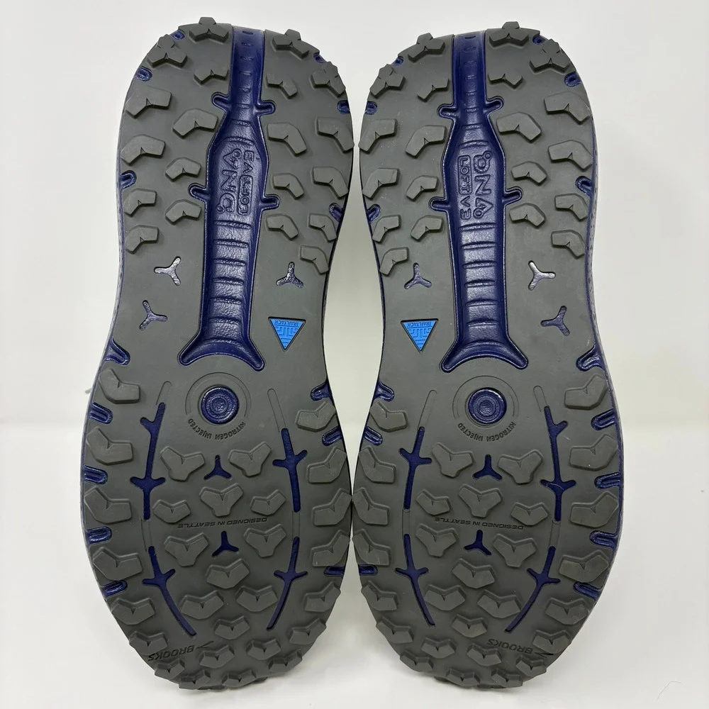 Brooks Caldera 6 Men's Size 14 Grey Blue Trail Running Shoes (1103791D071)